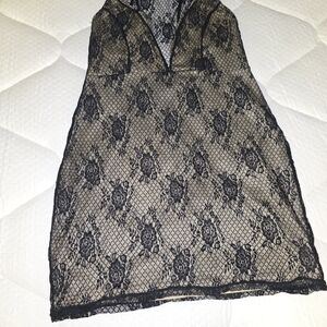 Elegant Black Lace Nightgown